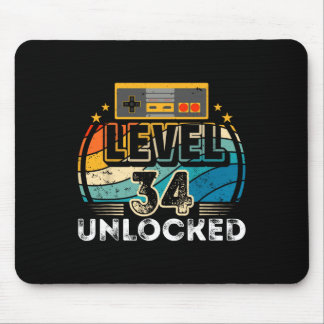 Level &#; Unlocked Birthday Boy &#; th Video Game Mouse Pad
