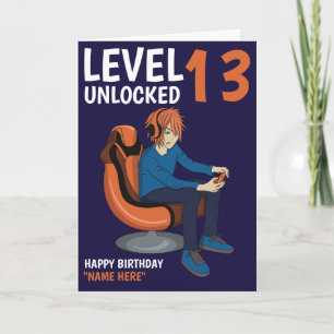 Level Unlocked Gamer Boy Birthday Card