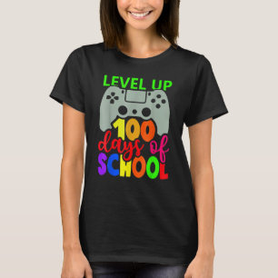 Level Up 100 Days Of School Gamer Game Happy 100th T-Shirt