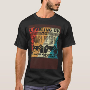 Level Up Big Bro Big Brother 2021 Gamer Retro T-Shirt
