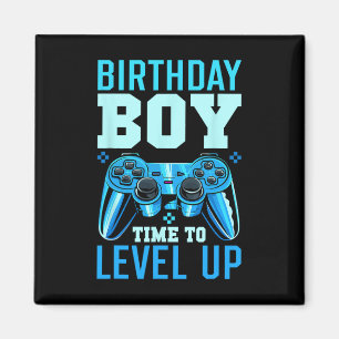 Level Up Birthday Boy Matching Gamer Party - Clic  Magnet