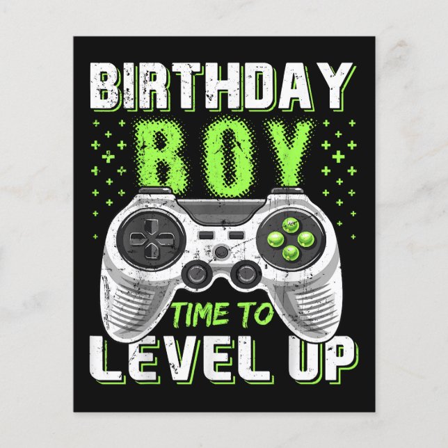 Level Up Birthday Boy Video Game (Front)