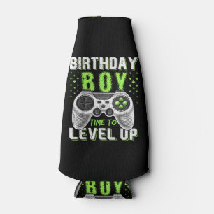 Level Up Birthday Boy Video Game Bottle Cooler