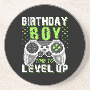 Level Up Birthday Boy Video Game Coaster