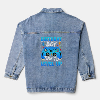 Level Up Birthday Boy Video Game Denim Jacket