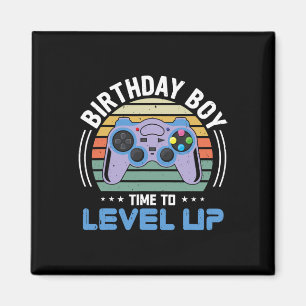 Level Up Birthday Boy Video Game Kids Party Magnet