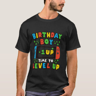 Level Up Birthday Boy Video Game Matching Gamer Bi T-Shirt