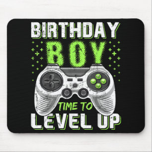 Level Up Birthday Boy Video Game Mouse Pad