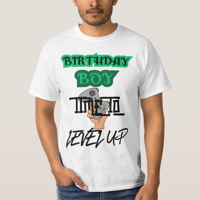 Level Up Birthday Boy Video Game T-Shirt - Classic (Front)
