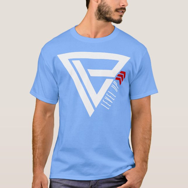 LEVEL UP blanco retro T-Shirt (Front)