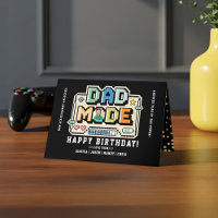 Level Up Dad Gamer Player Stats & Photo Birthday 