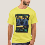 Level Up Dad Gaming T-Shirt | Achievement Unlocked<br><div class="desc">Level up your Father's Day gift with this premium gaming-inspired design for gamer dads! Features "Achievement Unlocked" status, 100% progress bar, and 5-star dad rating. Perfect gift for video game loving fathers, new dads, and gaming enthusiasts. Available in multiple colours and sizes. Order now for the ultimate gamer dad victory!...</div>