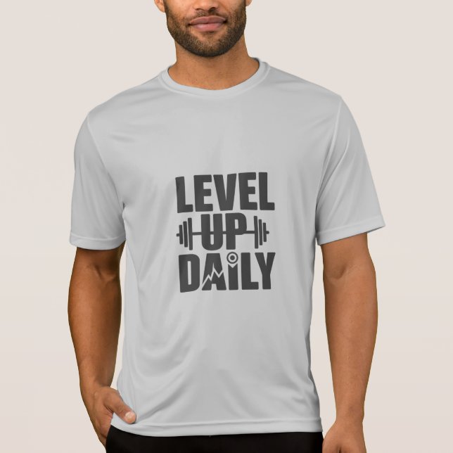 LEVEL UP DAILY Design 06 T-Shirt (Front)