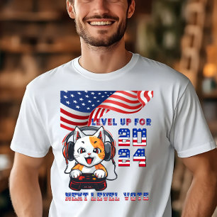 Level up for 2024 Gamer Election T-Shirt