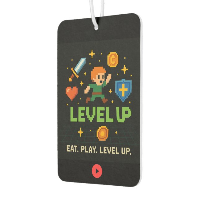 Level Up Gamer Air Freshener – Pixel Retro Style (Left)