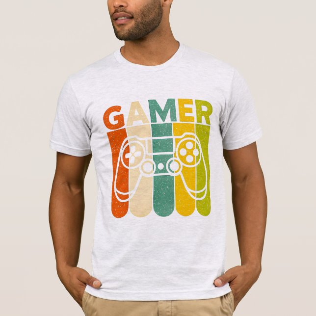 Level Up Gamer Tee – Play Hard, Level Up, Repeat  (Front)