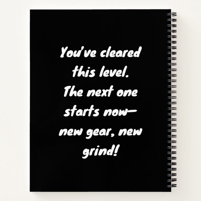 Level Up Graduation Notebook – Life Goals Journal  (Back)