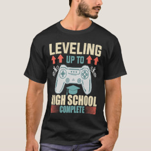 Level Up Highschool Complete Video Gamer 2021 Grad T-Shirt