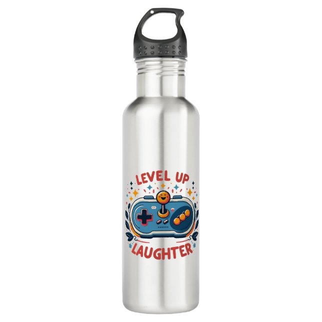 level up laughter 710 ml water bottle (Front)