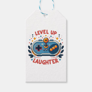 level up laughter gift tags