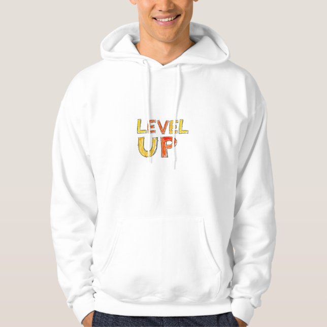 Level Up Motivation Design Hoodie (Front)
