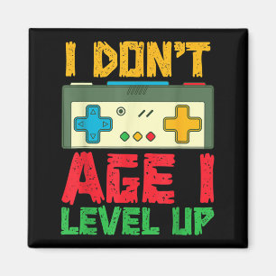 Level Up Playing Video Games Gamer Birthday Gaming Magnet