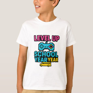 Level Up School Year Gamer Bus Back to School T-Shirt