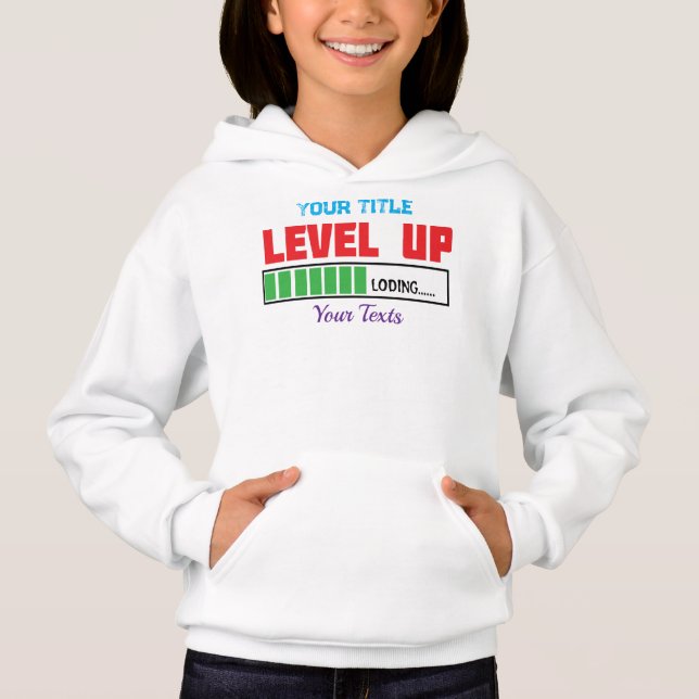 Level Up text with green loading progress (Front)