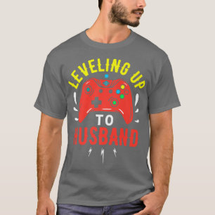 Level Up To Husband Funny Bachelor Party Groom Gif T-Shirt