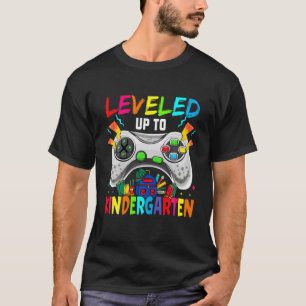 Level Up To Kindergarten Birthday Video Gamer Cont T-Shirt