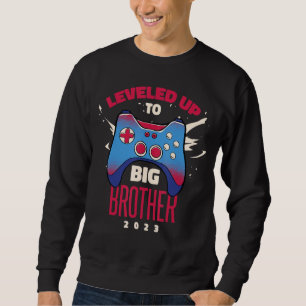 Level Up to New Big Brother Announcement for Boys Sweatshirt