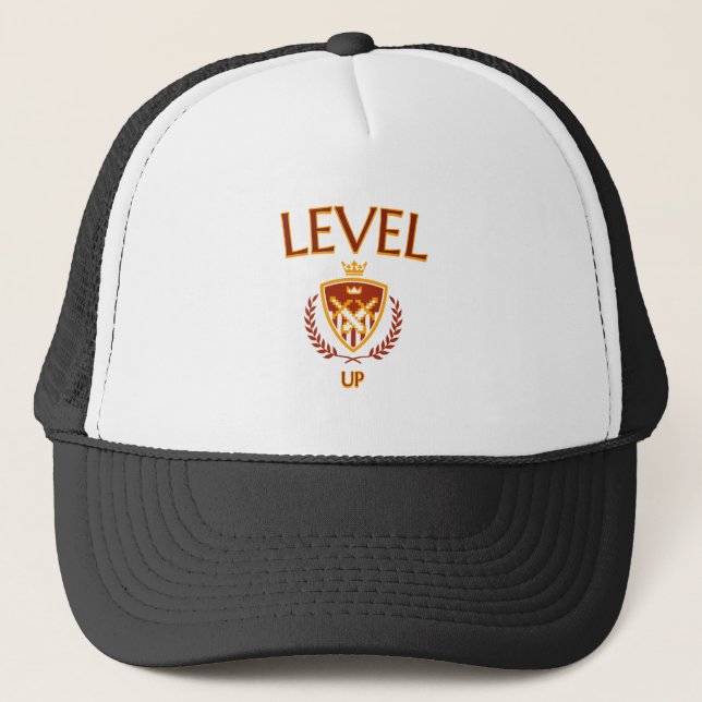 Level Up Trucker Hat (Front)