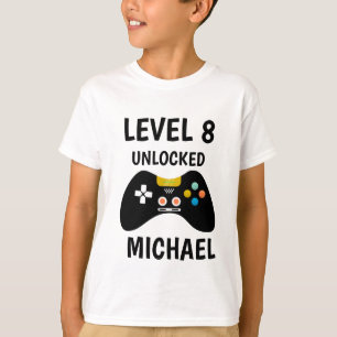 Level Up Video Game Controller Birthday Kids T-Shirt
