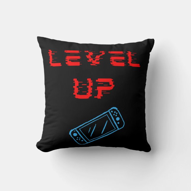 Level up video game cushion (Front)