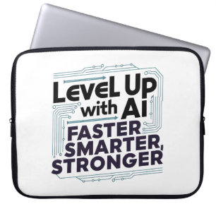Level Up with AI – Faster, Smarter, Stronger Laptop Sleeve