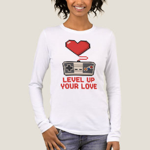 Level Up Your Love, Retro Pixel Gaming Design Tri-Blend Shirt