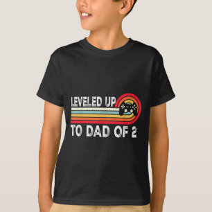 Leveled Up Dad Daddy Again Artwork T-Shirt