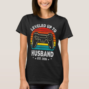 Leveled Up Husband Est 2026 Artwork T-Shirt