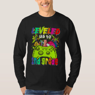 Leveled Up To 2nd Grade Gamer Back To School First T-Shirt