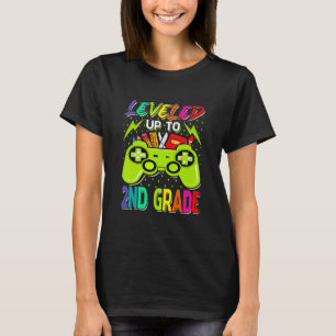 Leveled Up To 2nd Grade Gamer Ck To School First D T-Shirt