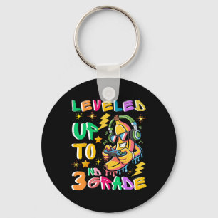 Leveled Up To 3rd Grade Banana Gamer Back To Schoo Key Ring