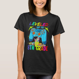 Leveled Up To 8th Grade Back To School Video Game  T-Shirt