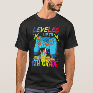 Leveled Up To 8th Grade Gamer Back To School First T-Shirt