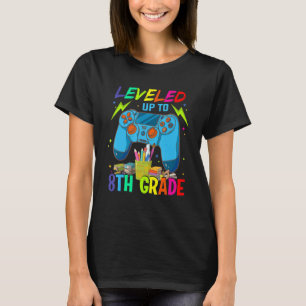 Leveled Up To 8th Grade Video Gamer Back To School T-Shirt