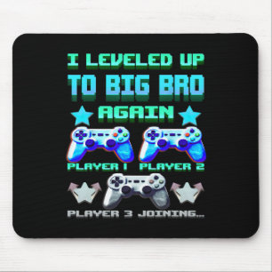 Leveled Up To Big Bro Again – Funny Gamer Brother  Mouse Pad