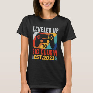 Leveled Up To Big Cousin 2023 Gaming Pregnancy Ann T-Shirt