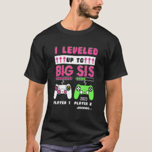 Leveled Up To Big Sister 2023 Cute Im Going To Be  T-Shirt