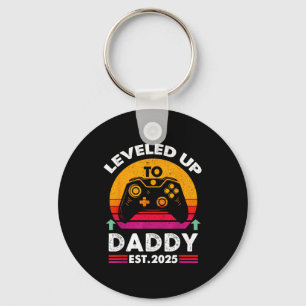 Leveled Up To Daddy 2025 Vintage Promoted To Daddy Key Ring
