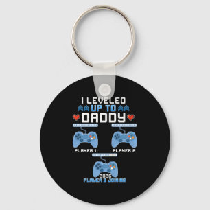 Leveled Up To Daddy Again Funny Gamer Dad Est 2026 Key Ring