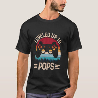 Leveled Up To Pops Video Game  For Father's Day Ga T-Shirt